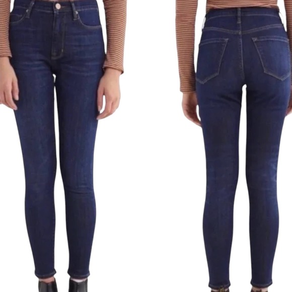 BDG Womens Size 25 Grazer Cigarette Skinny Blue Jeans Dark Wash Stretch Denim - Picture 2 of 7